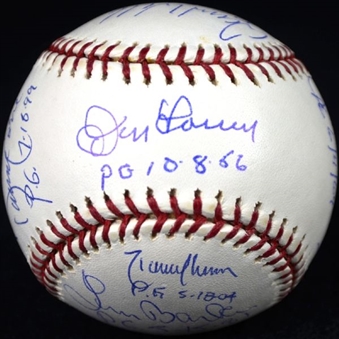 Perfect Game Pitchers Multi-Signed Baseball (11 Signatures)